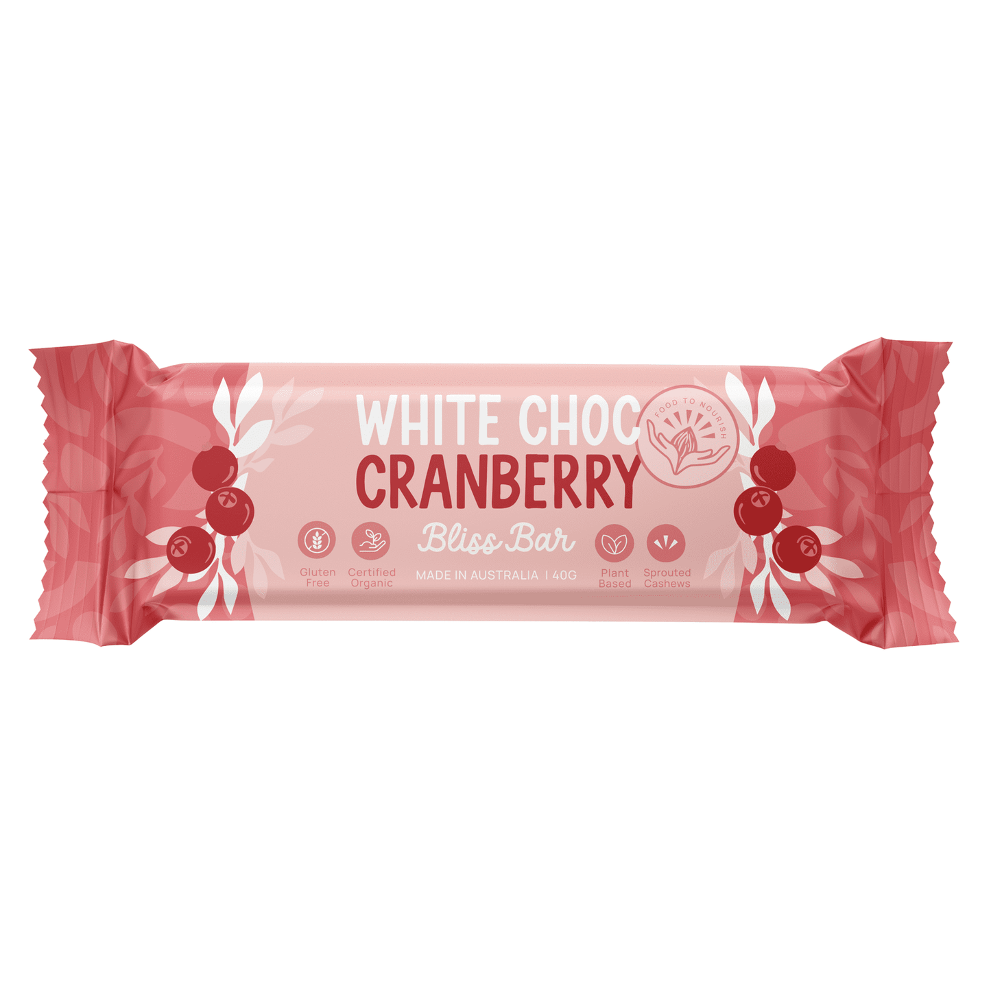 Food To Nourish Bliss Bar White Choc Cranberry 40g - Cutprice Online