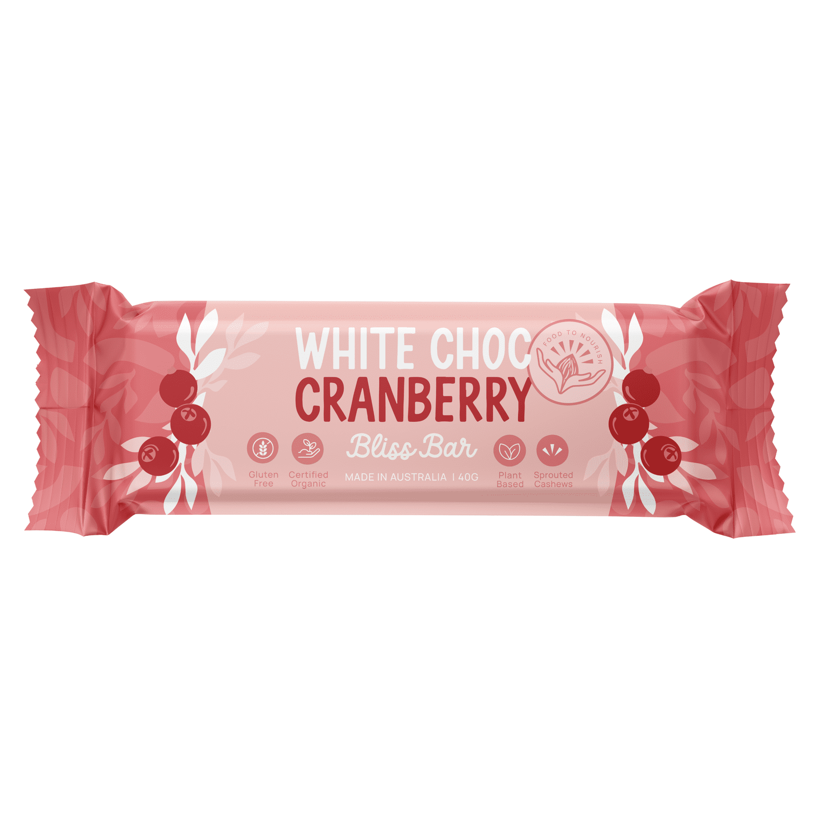 Food To Nourish Bliss Bar White Choc Cranberry 40g - Cutprice Online