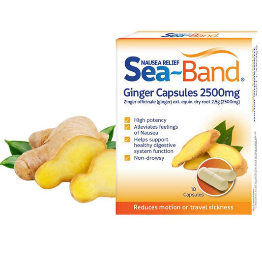 Sea-Band Nausea Relief Ginger  10 Capsules - Cutprice Online