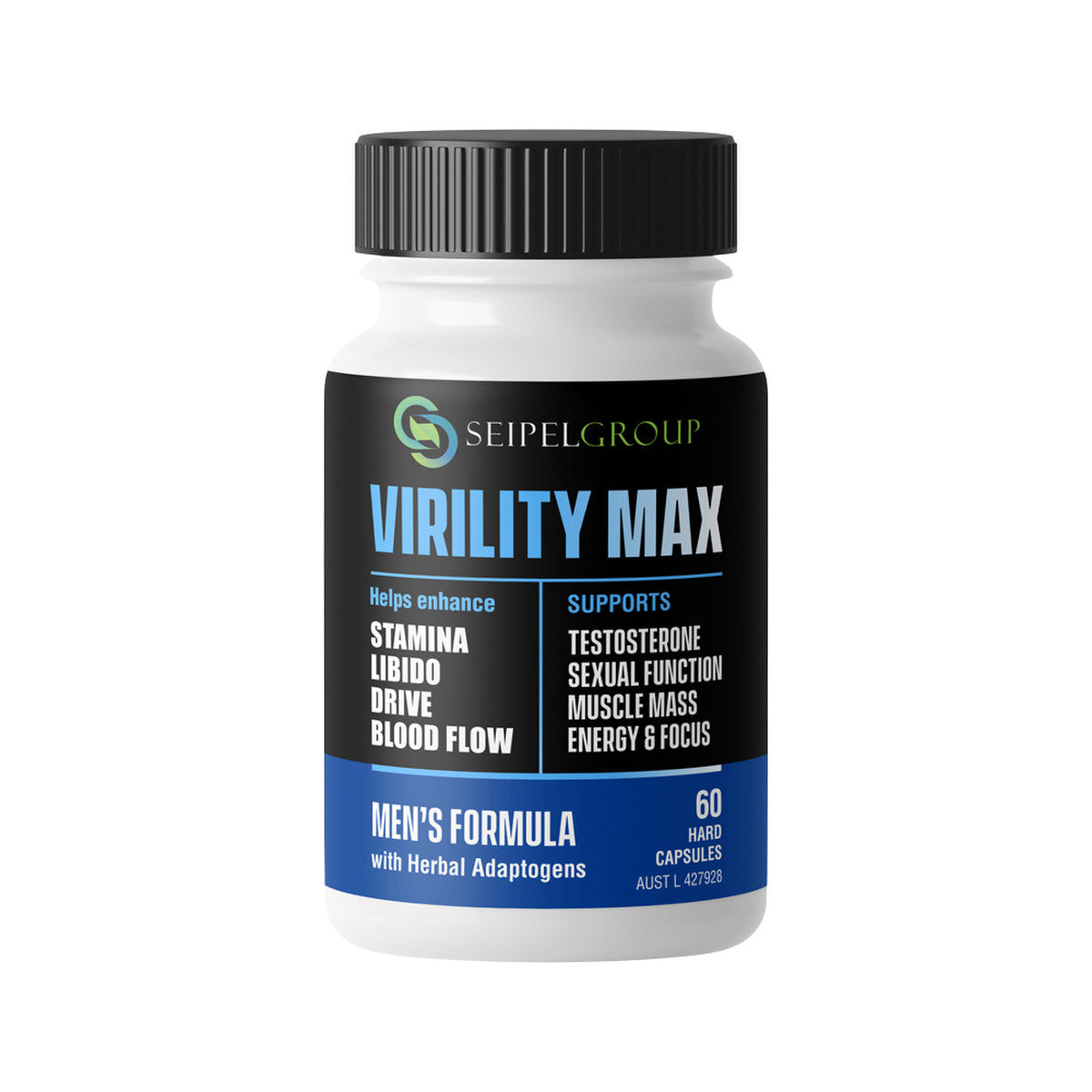 Seipel Group Virility Max Men's Formula with Herbal Adaptogens 60c - Cutprice Online