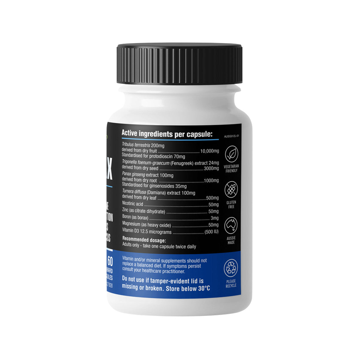 Seipel Group Virility Max Men's Formula with Herbal Adaptogens 60c - Cutprice Online