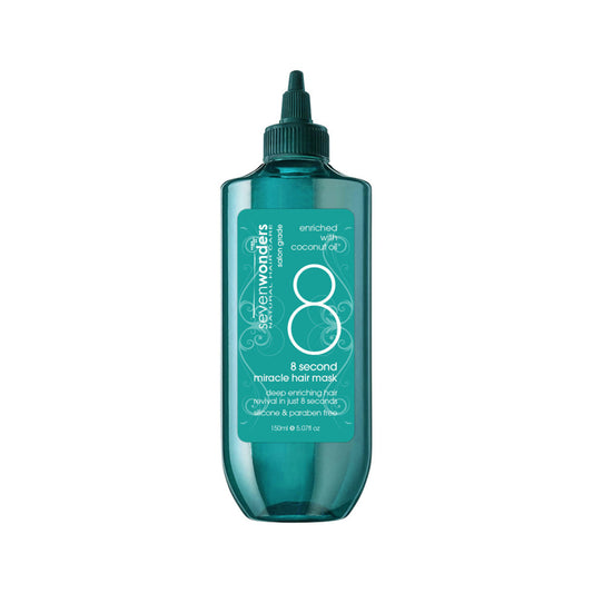Seven Wonders Natural Hair Care 8 Second Miracle Hair Mask Enriched with Coconut Oil 150ml - Cutprice Online