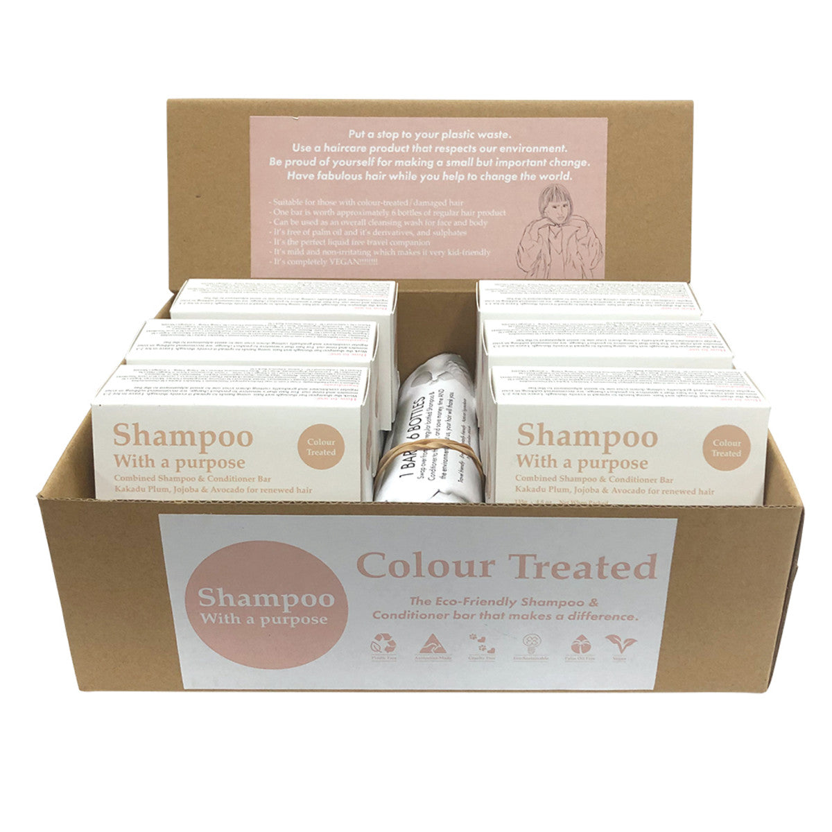 Shampoo With A Purpose Shampoo & Conditioner Bar Colour Treated 135g x 12 - Cutprice Online