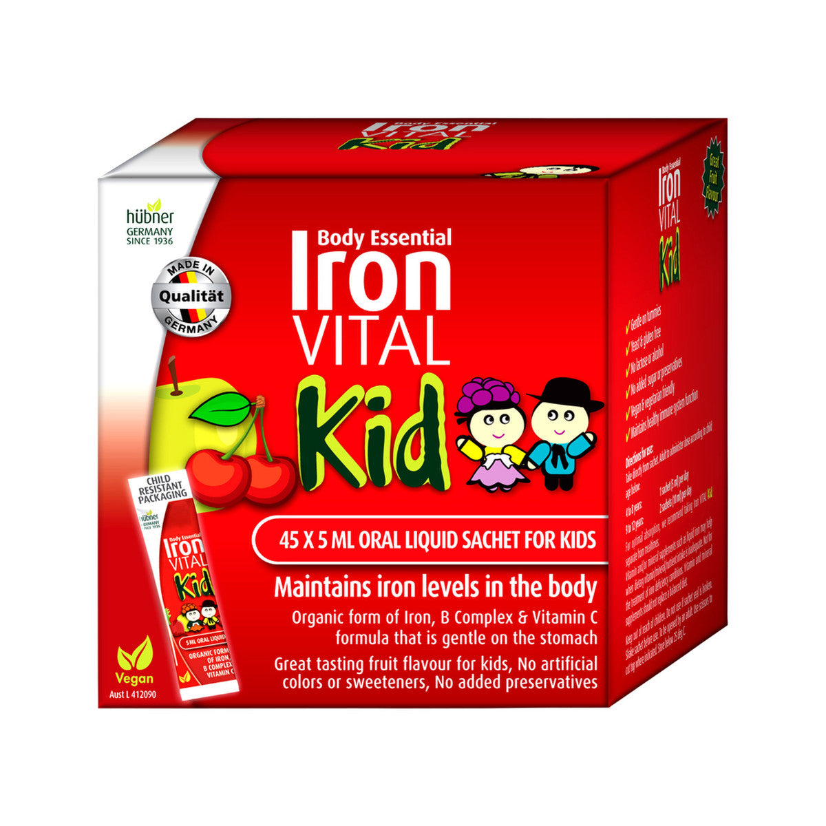 Silicea Body Essential Iron VITAL Kid (5mg Iron) Sachets 5ml x 45 Pack - Cutprice Online