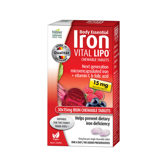 Body Essential Iron Vital M+ Chewable 30 Tablets BODY ESSENTIAL