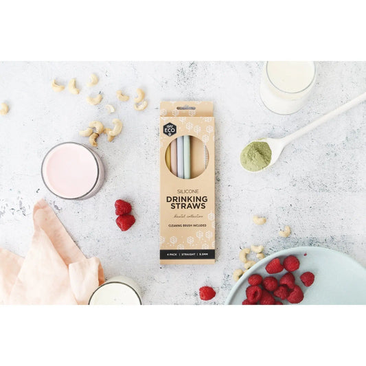 EVER ECO Silicone Straws - Straight Pastel Collection 4 EVER ECO