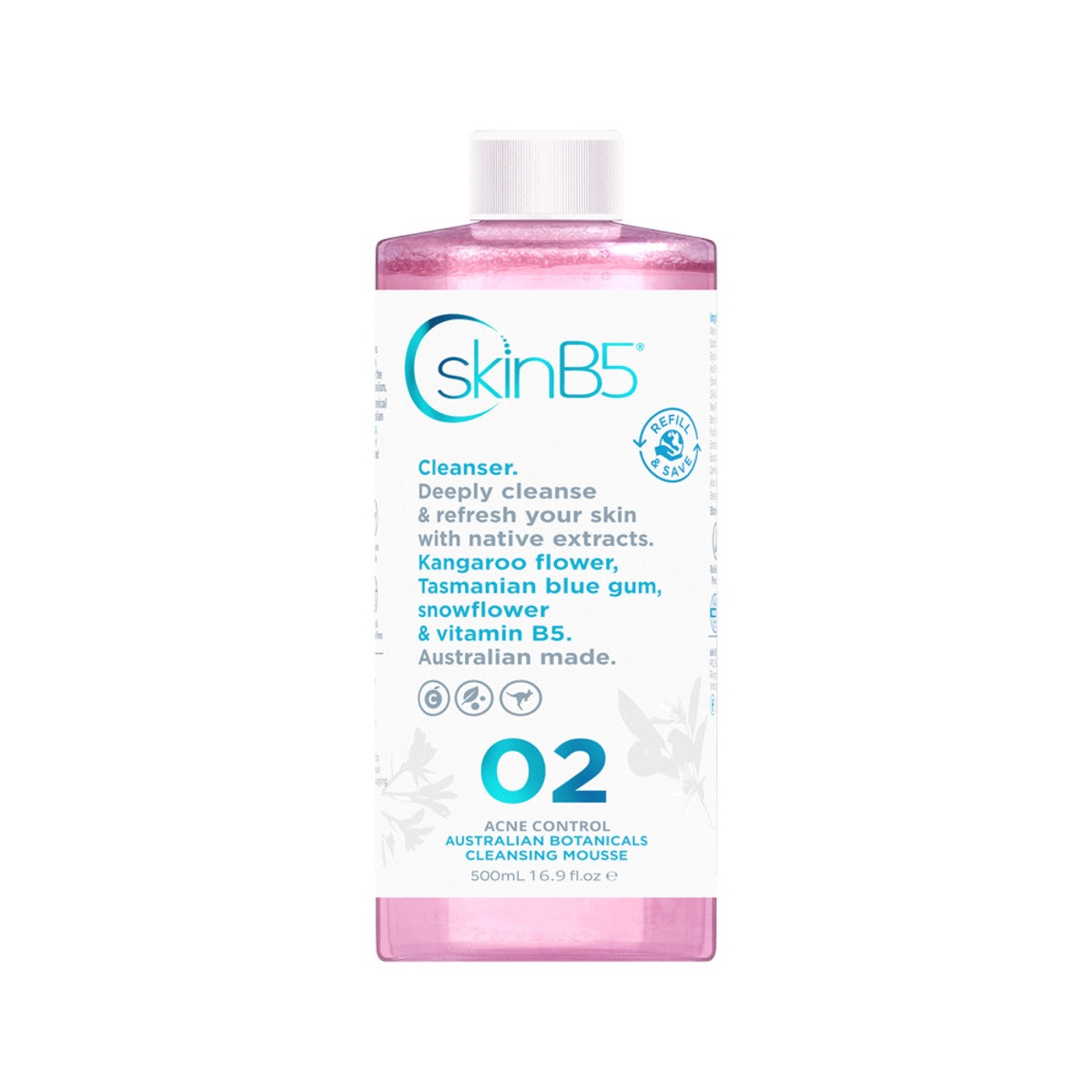 SkinB5 Acne Control Australian Botanicals Cleansing Mousse 500ml - Cutprice Online