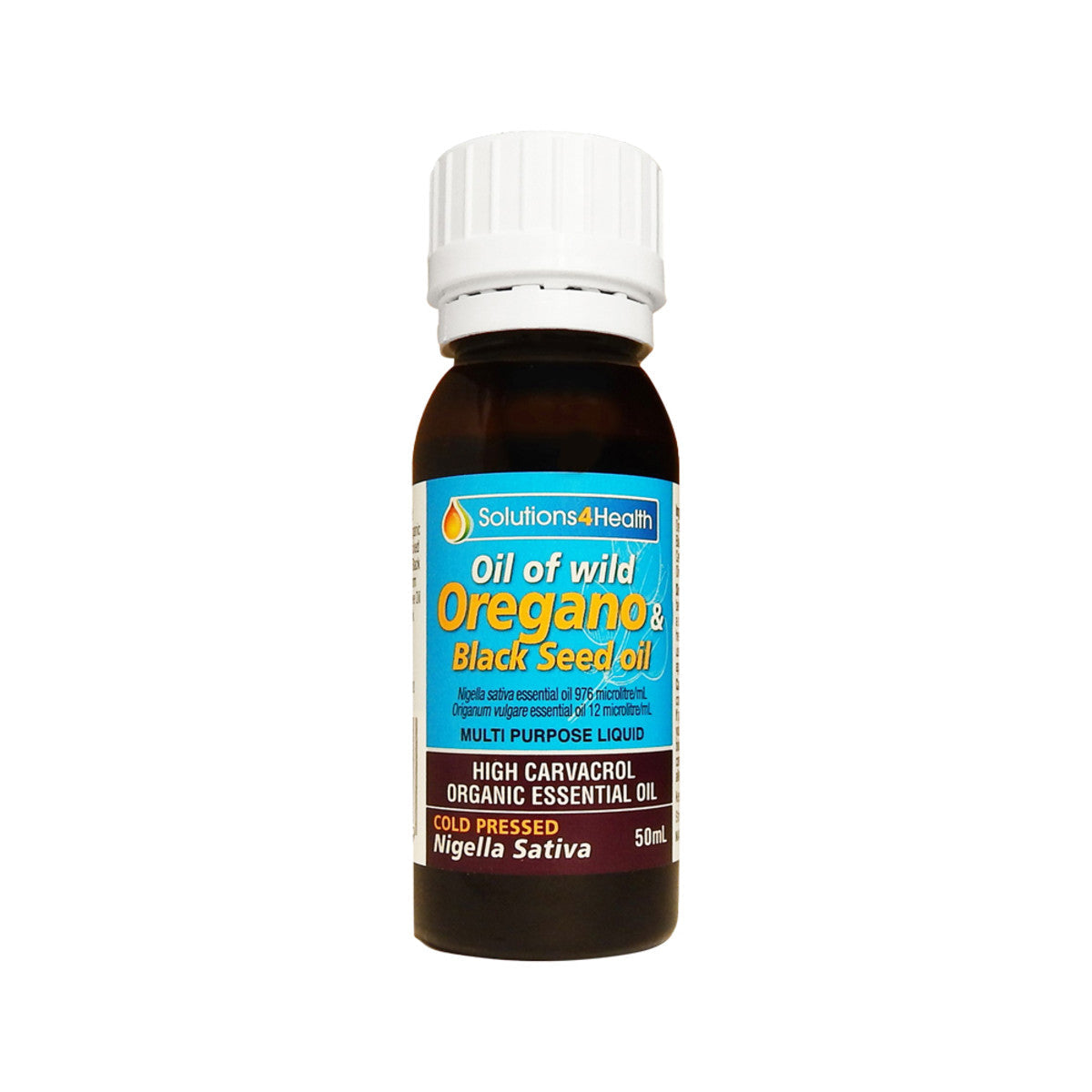 Solutions 4 Health Oil of Wild Oregano & Black Seed Oil 50ml - Cutprice Online