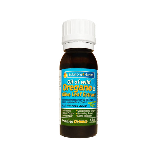Solutions 4 Health Oil of Wild Oregano & Olive Leaf Extract (Fortified Defence) 50ml - Cutprice Online