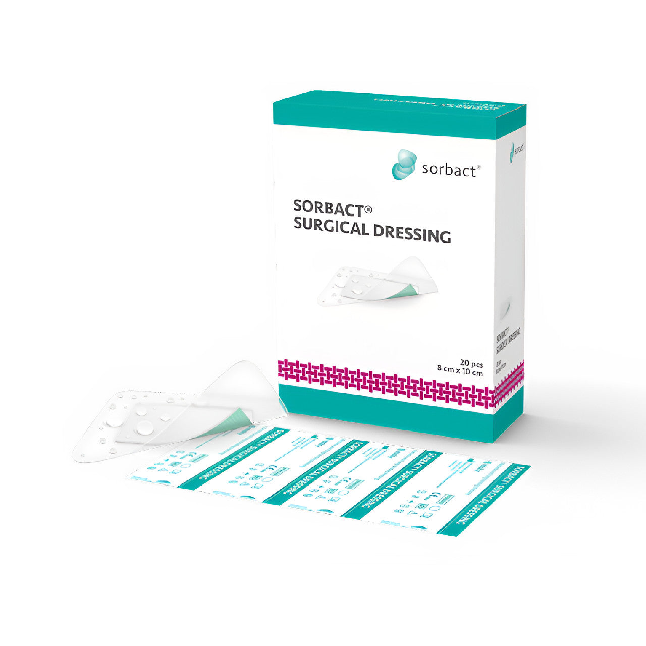 Leukomed Sorbact Sterile 8cm x 10cm 20 Pack