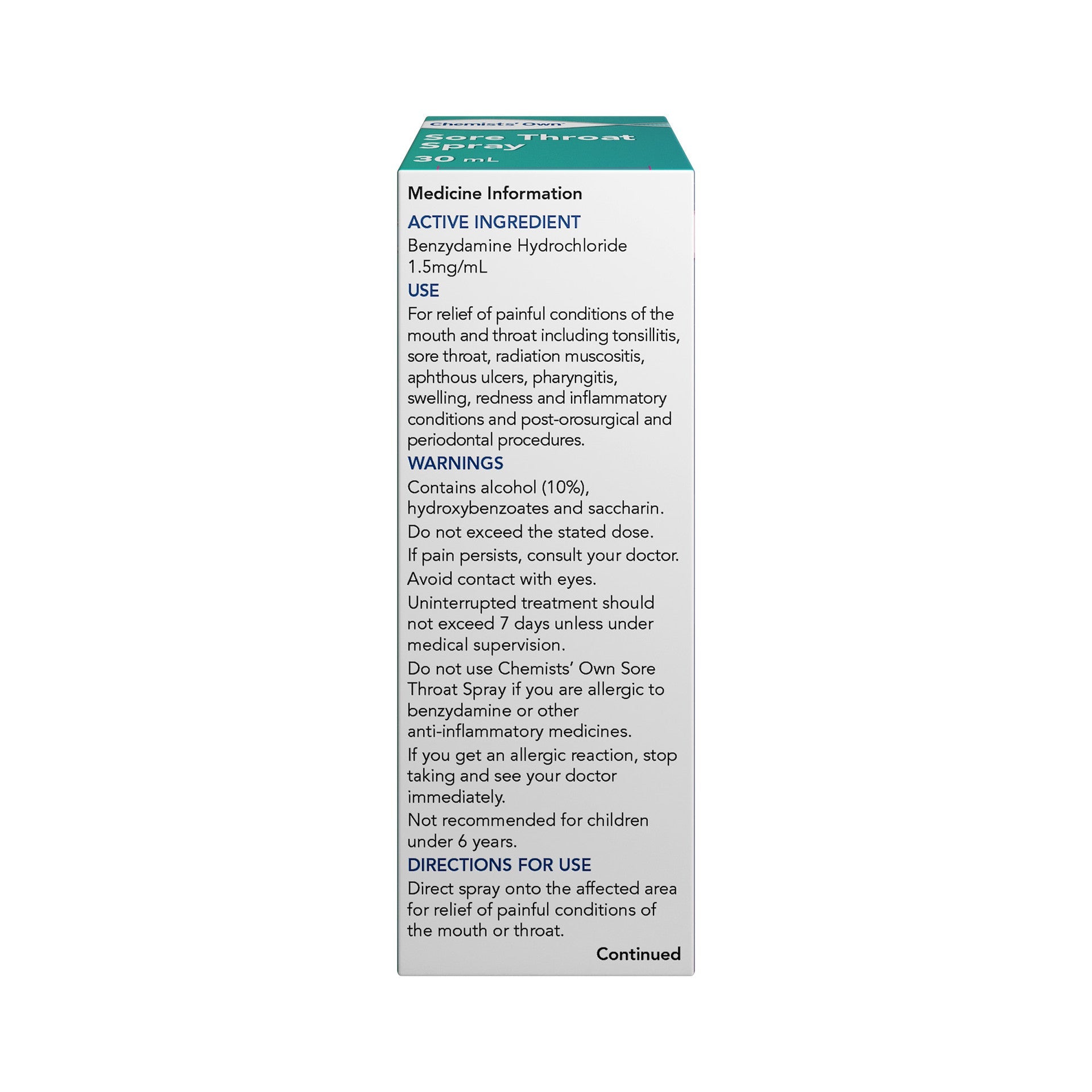 Chemists' Own Sore Throat Spray 30ml - Cutprice Online