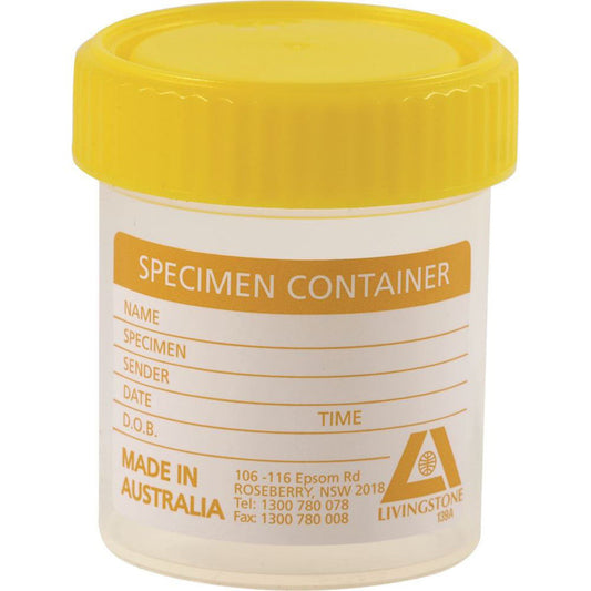Specimen Jar Labelled 70ml - Cutprice Online