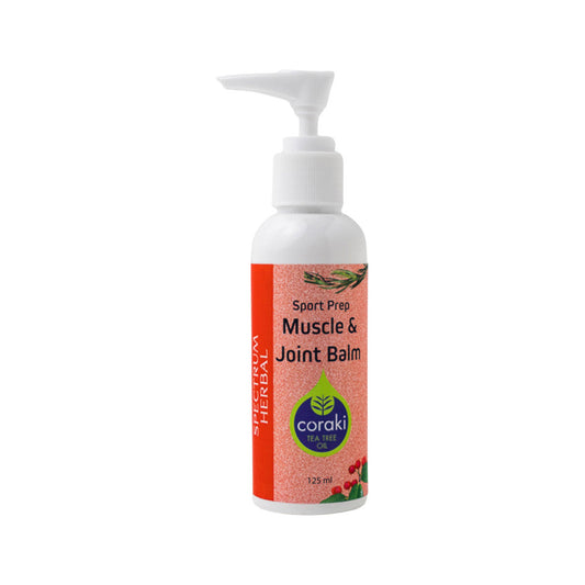 Spectrum Herbal Sports Prep Muscle & Joint Balm with Coraki Tea Tree Oil 125ml - Cutprice Online