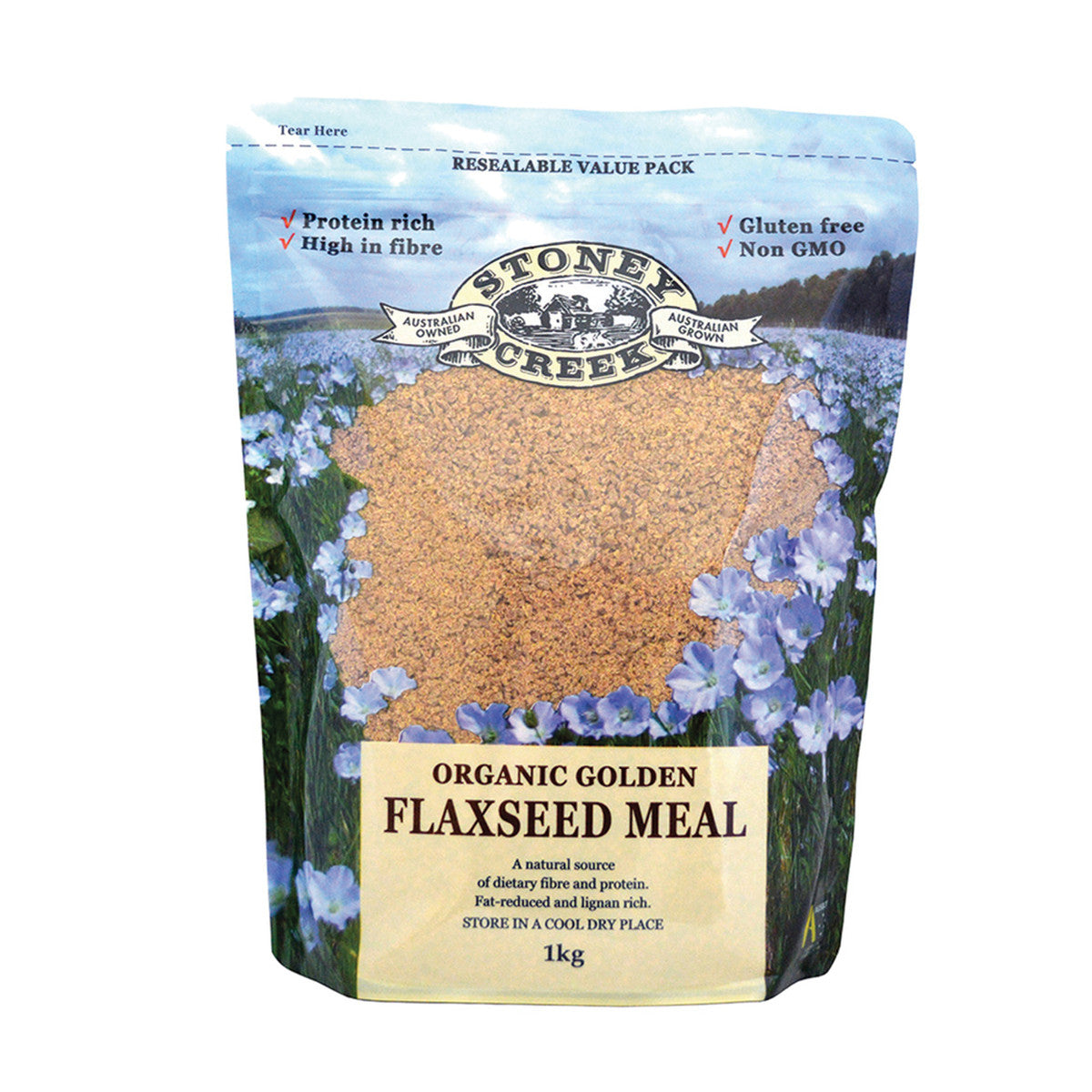Stoney Creek Organic Flaxseed Meal Golden 1kg - Cutprice Online