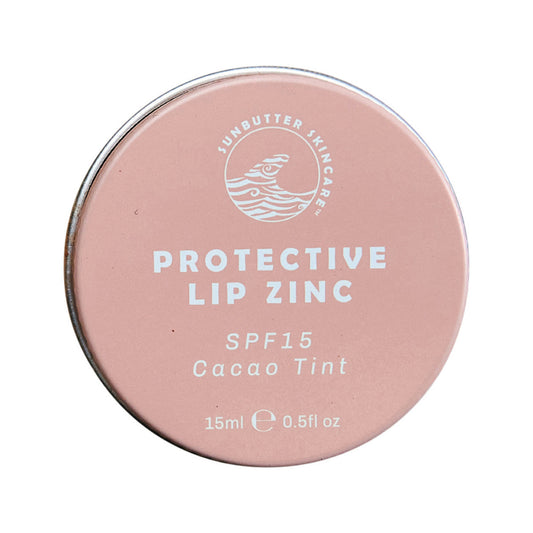 SunButter Skincare Protective Lip Zinc Cacao Tint SPF 15 15ml - Cutprice Online