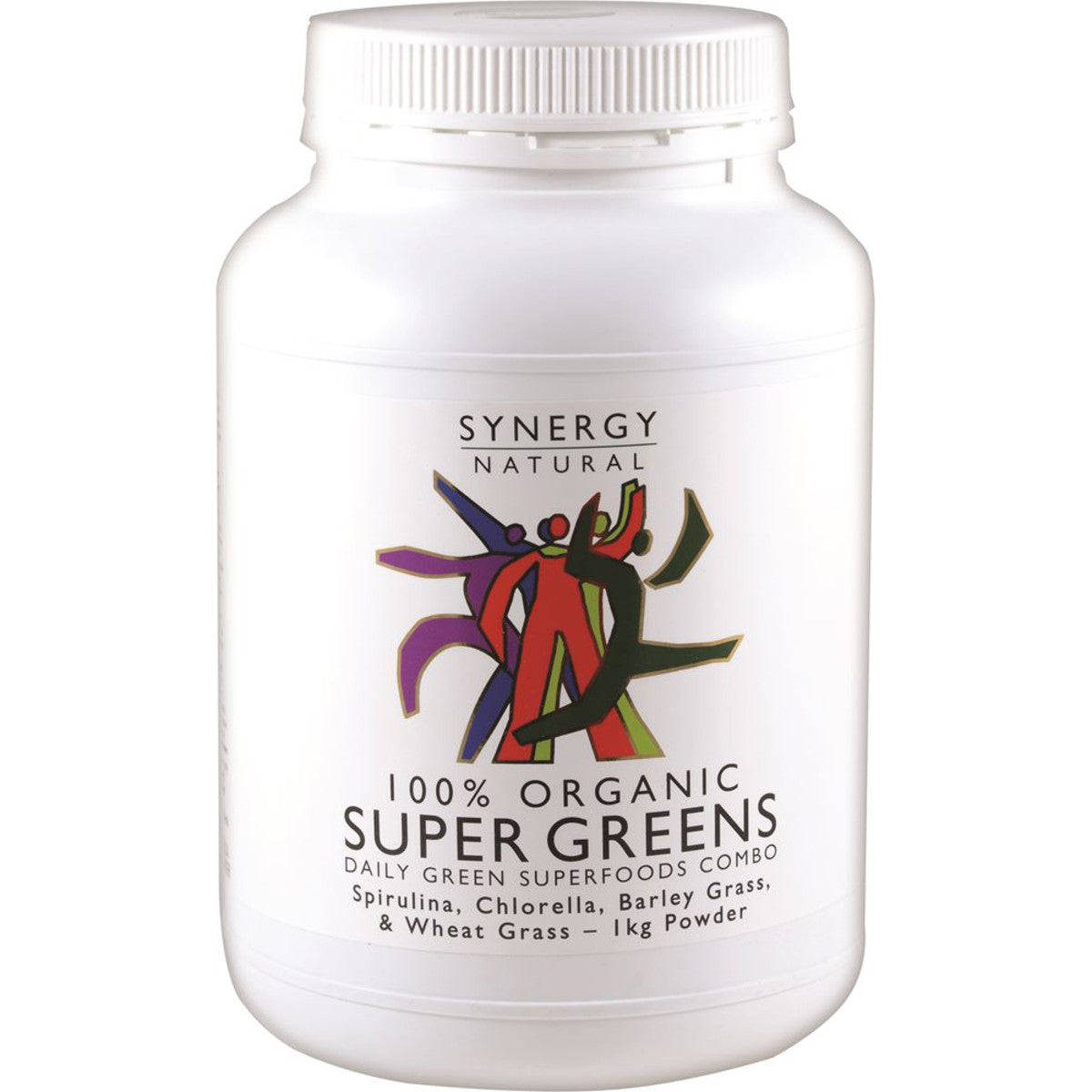 Synergy Natural Organic Super Greens (Spirulina, Chlorella, Barley Grass & Wheat Grass) Powder 1kg - Cutprice Online
