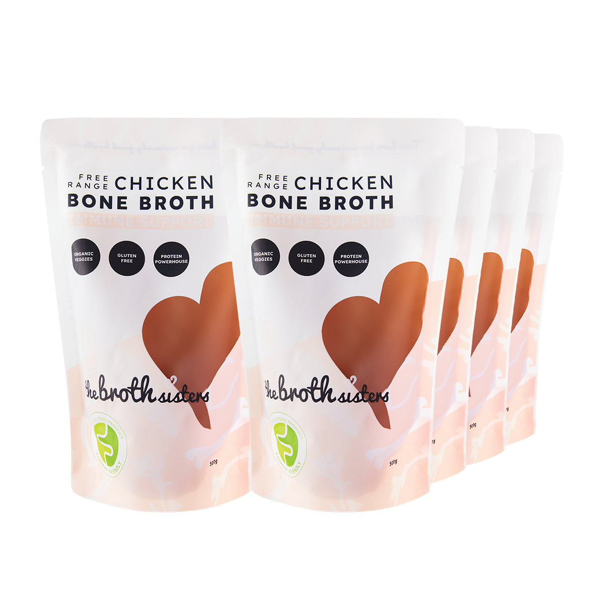 The Broth Sisters Chicken Bone Broth 500ml x 8 Pack
