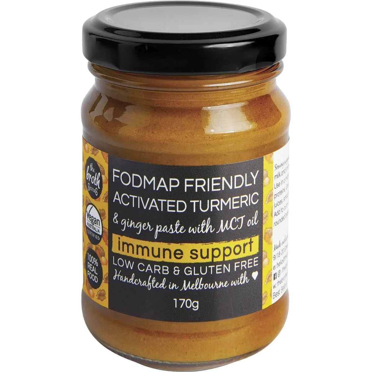 THE BROTH SISTERS Activated Turmeric & Ginger Paste With MCT Oil 170g THE BROTH SISTERS