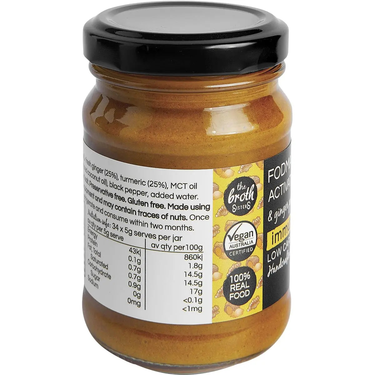 THE BROTH SISTERS Activated Turmeric & Ginger Paste With MCT Oil 170g THE BROTH SISTERS