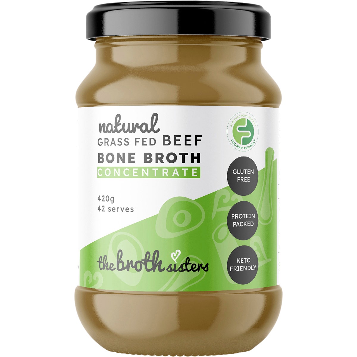 The Broth Sisters Beef Bone Broth Concentrate Natural 420g - Cutprice Online