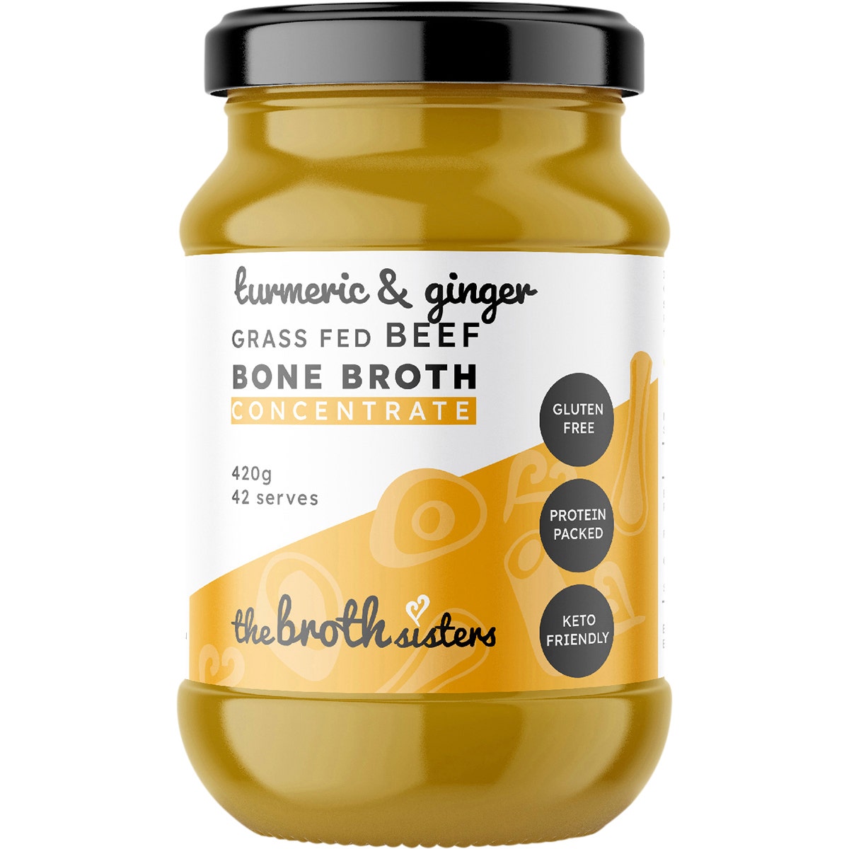 The Broth Sisters Beef Bone Broth Concentrate Turmeric & Ginger 420g - Cutprice Online