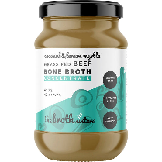 The Broth Sisters Beef Bone Broth Concentrate Coconut & Lemon Myrtle 420g - Cutprice Online