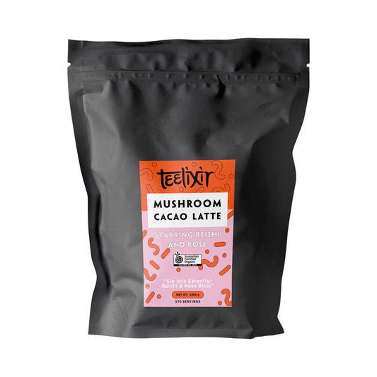 Teelixir Organic Mushroom Cacao Latte (Starring Reishi And Rose) 1000G - Cutprice Online