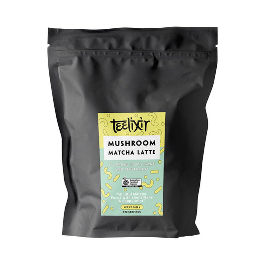 Teelixir Organic Mushroom Matcha Latte (Starring Lions Mane And Peppermint) 1000G - Cutprice Online