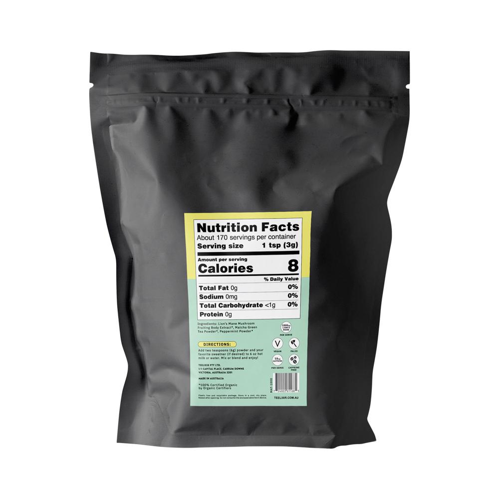 Teelixir Organic Mushroom Matcha Latte (Starring Lions Mane And Peppermint) 1000G - Cutprice Online