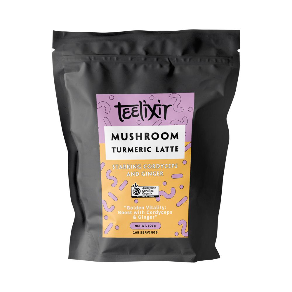 Teelixir Organic Mushroom Turmeric Latte (Starring Cordyceps And Ginger) 500G - Cutprice Online