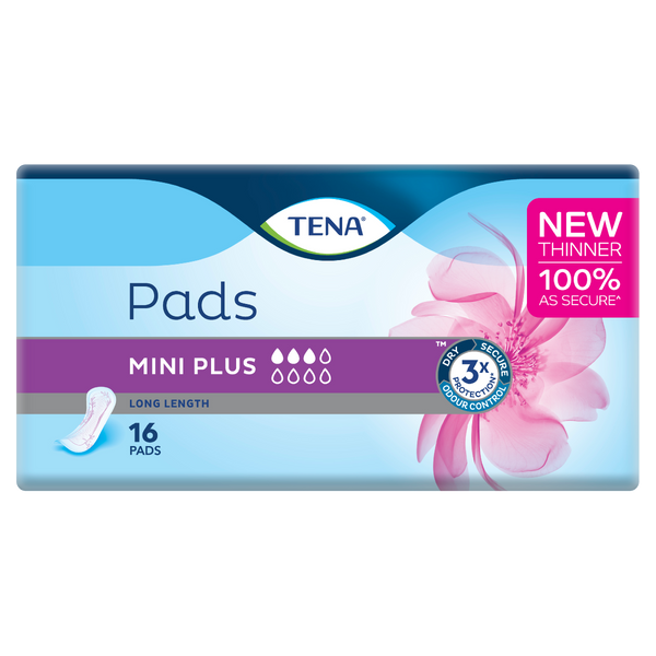 Tena Pads Mini Plus Long Length Pads 16PK - Cutprice Online