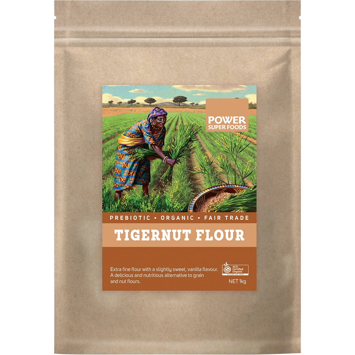 Power Super Foods Certified Organic Tigernut Flour 1kg