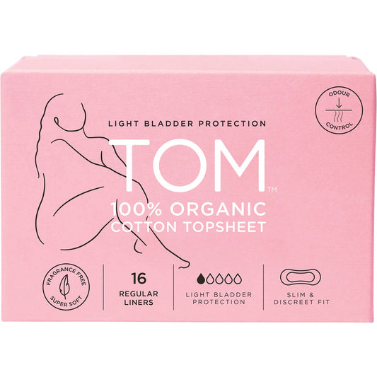 Tom Organic Liners Light Bladder Protection Regular 16pk - Cutprice Online