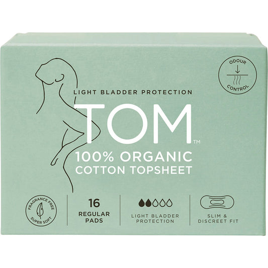 Tom Organic Pads Light Bladder Protection Regular 16pk - Cutprice Online
