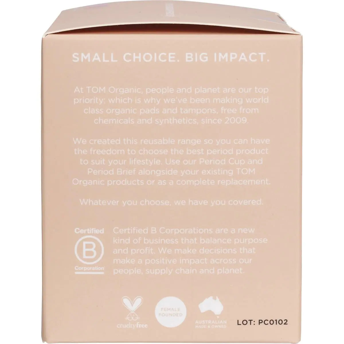 TOM ORGANIC The Period Cup Size 1 - Regular 1 TOM ORGANIC