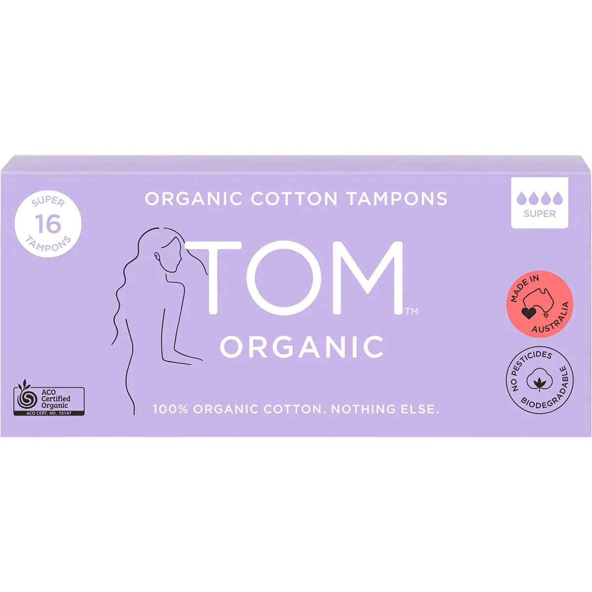 TOM ORGANIC Tampons Super 16PK TOM ORGANIC
