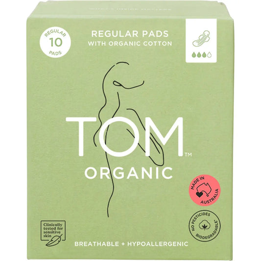 TOM ORGANIC Pads Regular 10PK TOM ORGANIC