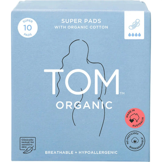TOM ORGANIC Pads Super 10PK TOM ORGANIC