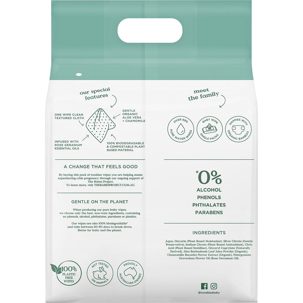 Tooshies Eco Wipes Value Pack Aloe Vera & Chamomile 280PK - Cutprice Online
