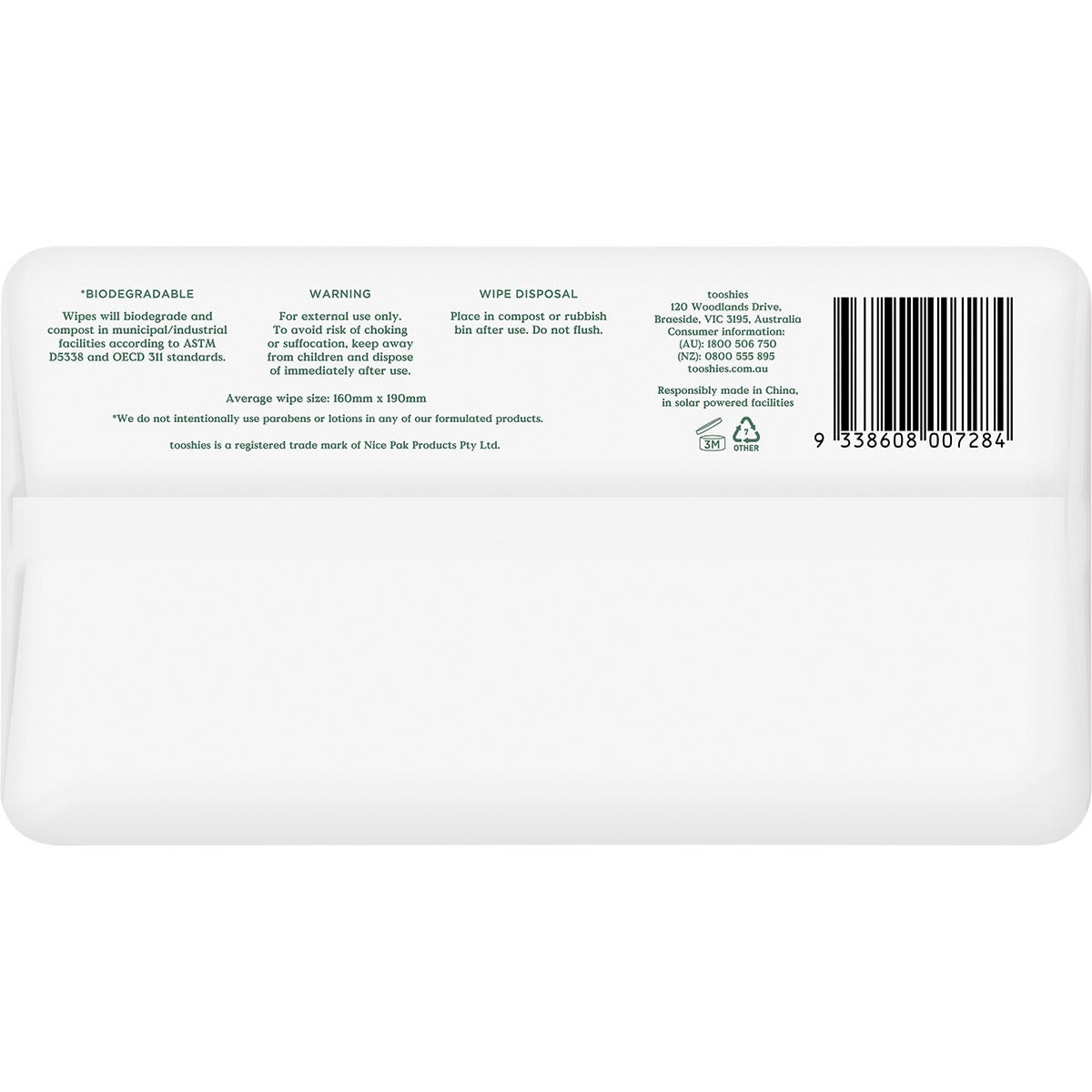 Tooshies Eco Wipes Value Pack Aloe Vera & Chamomile 280PK - Cutprice Online