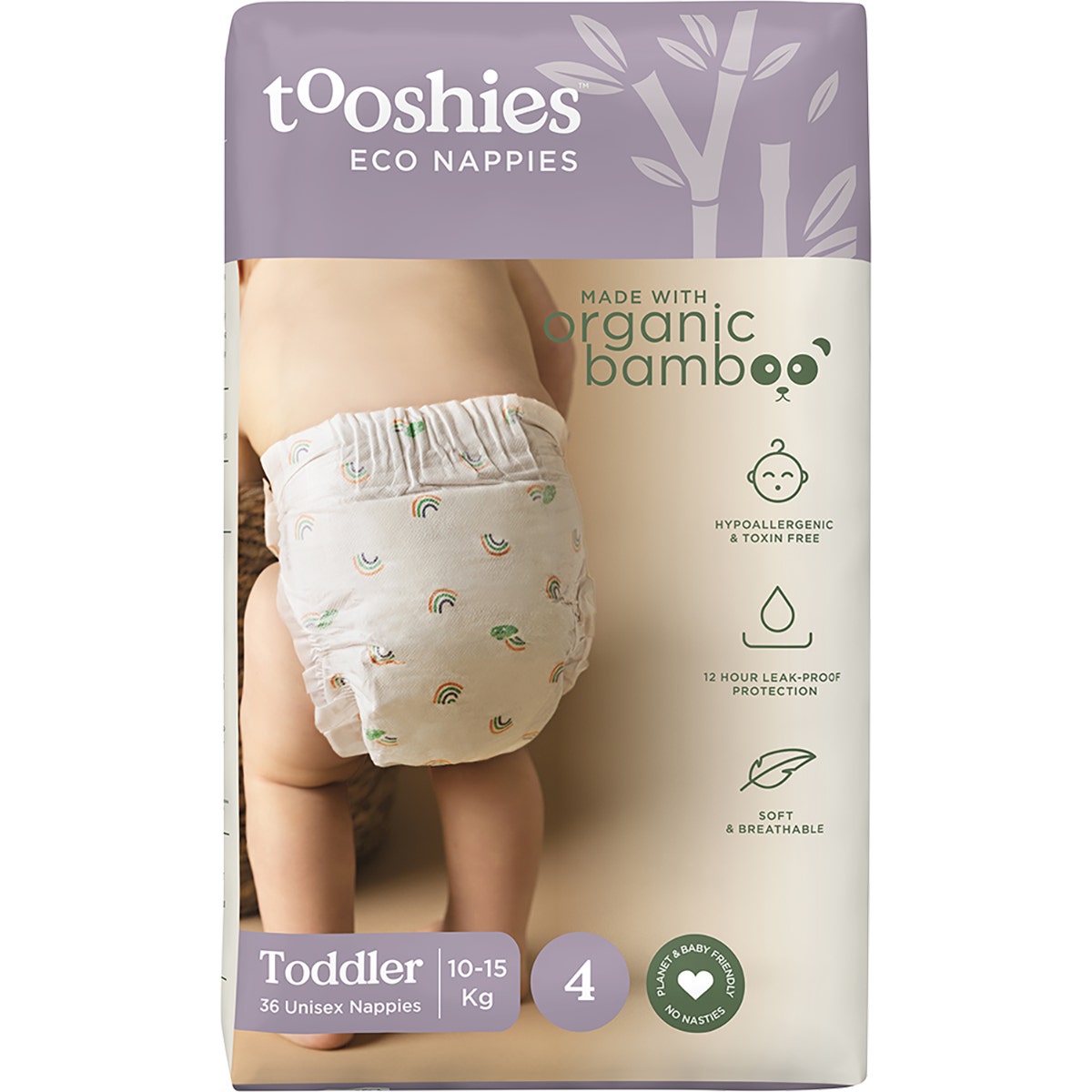 Tooshies Eco Nappies Size 4 Toddler 10-15kg 36pk - Cutprice Online