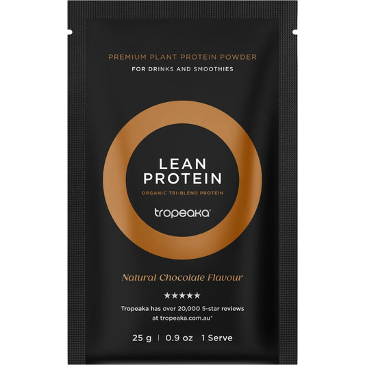 Tropeaka Lean Protein Chocolate Sachets 25g(Pack of 12) - Cutprice Online