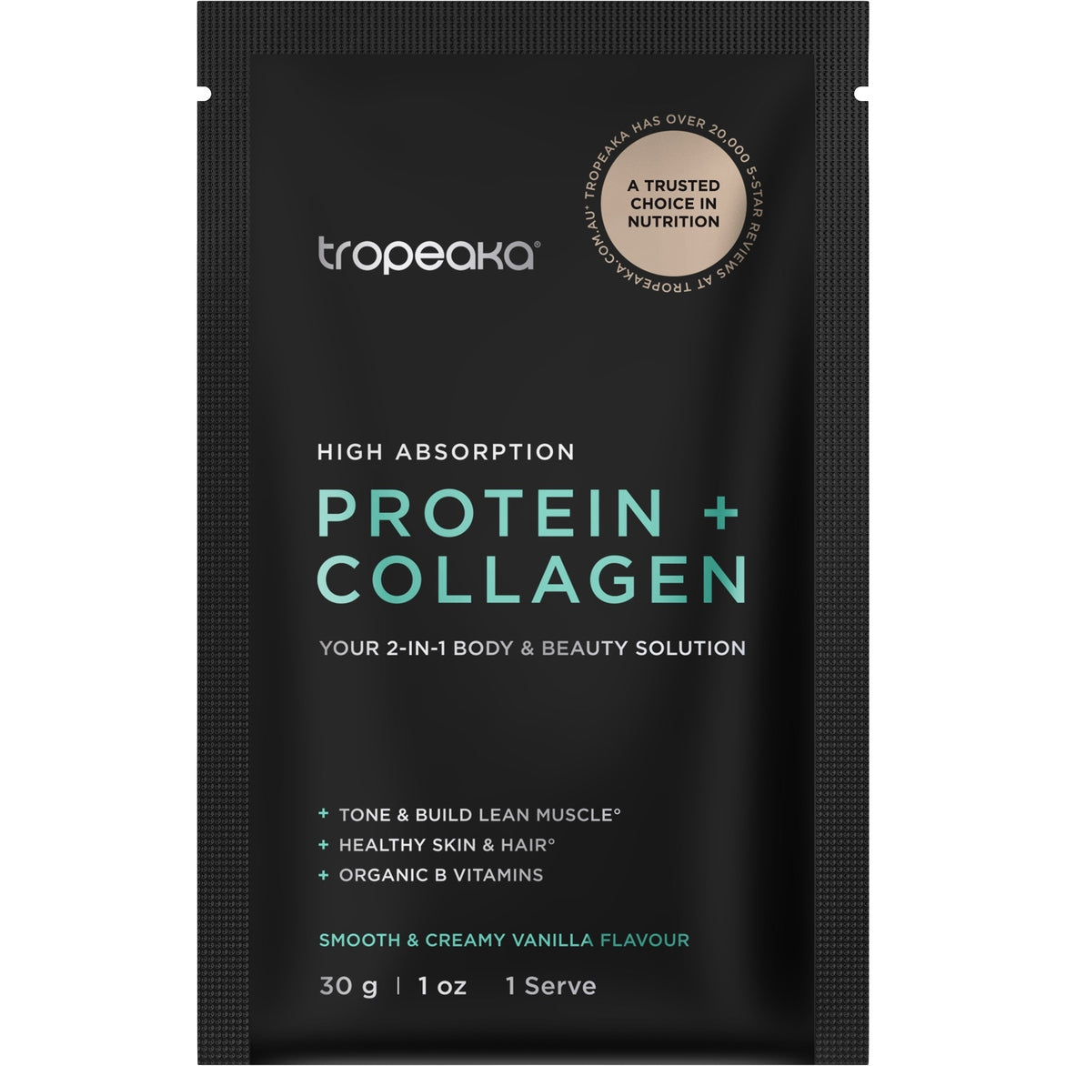 Tropeaka Protein & Collagen Vanilla 30g(Pack of 12) - Cutprice Online
