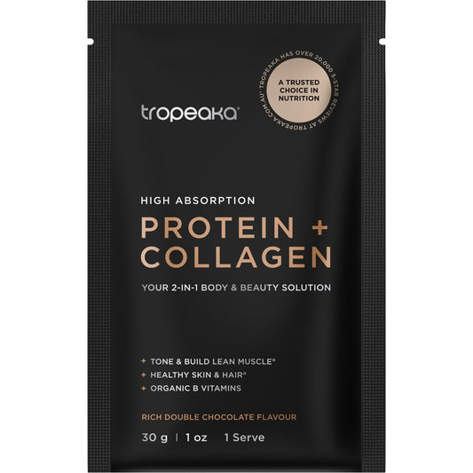 Tropeaka Protein & Collagen Rich Choc 30g(Pack of 12) - Cutprice Online