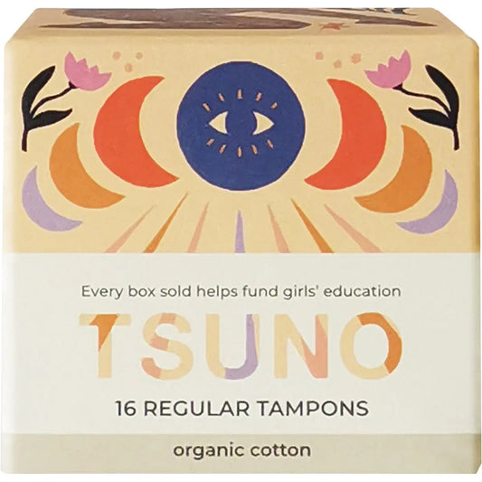Tsuno Organic Cotton Tampons Regular 16pk TSUNO