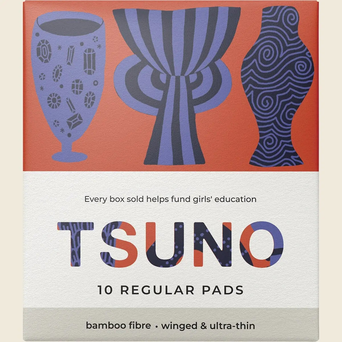 Tsuno Natural Bamboo Pads Regular Winged & Ultra Thin 10pk TSUNO