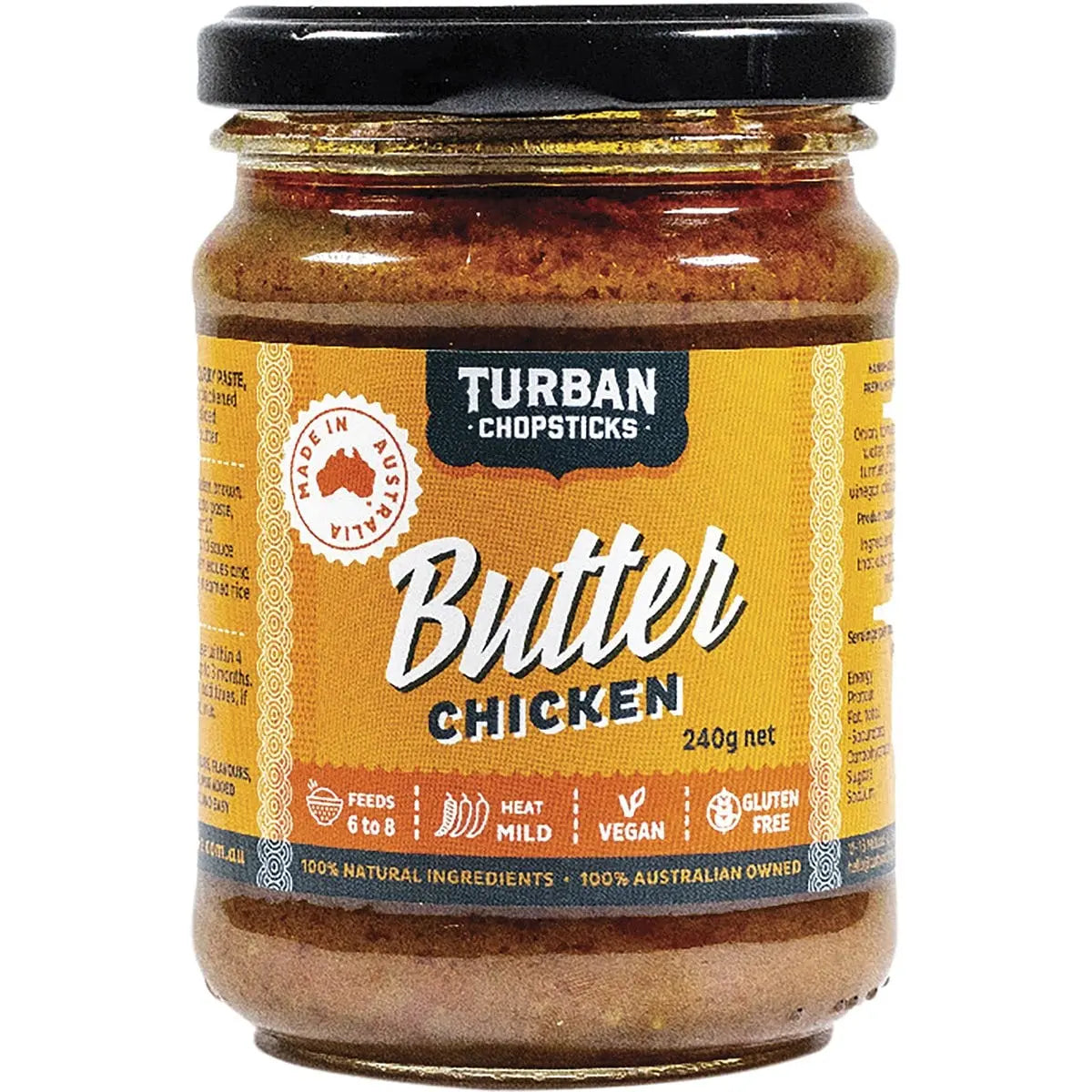 TURBAN CHOPSTICKS Curry Paste Butter Chicken 240g TURBAN CHOPSTICKS