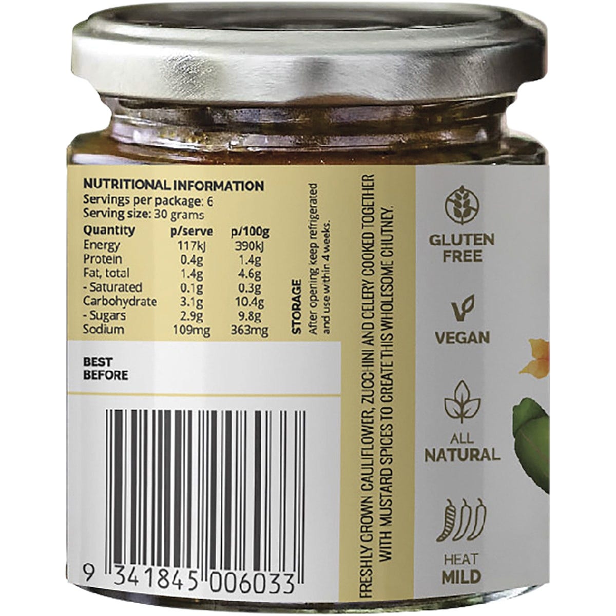 TURBAN CHOPSTICKS Chutney Cauliflower 180g - Cutprice Online