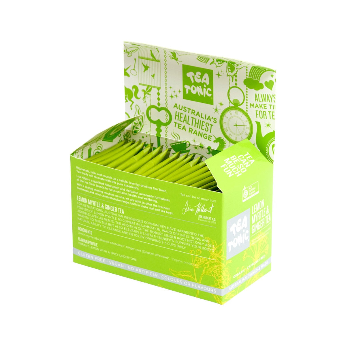 Tea Tonic Lemon Myrtle & Ginger Tea x 20 Tea Bags - Cutprice Online