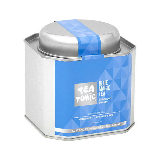 Tea Tonic Organic Blue Magic Tea Caddy Tin 60g - Cutprice Online